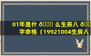 01年是什 🐝 么生辰八 🐵 字命格（19921004生辰八字是什么命格）